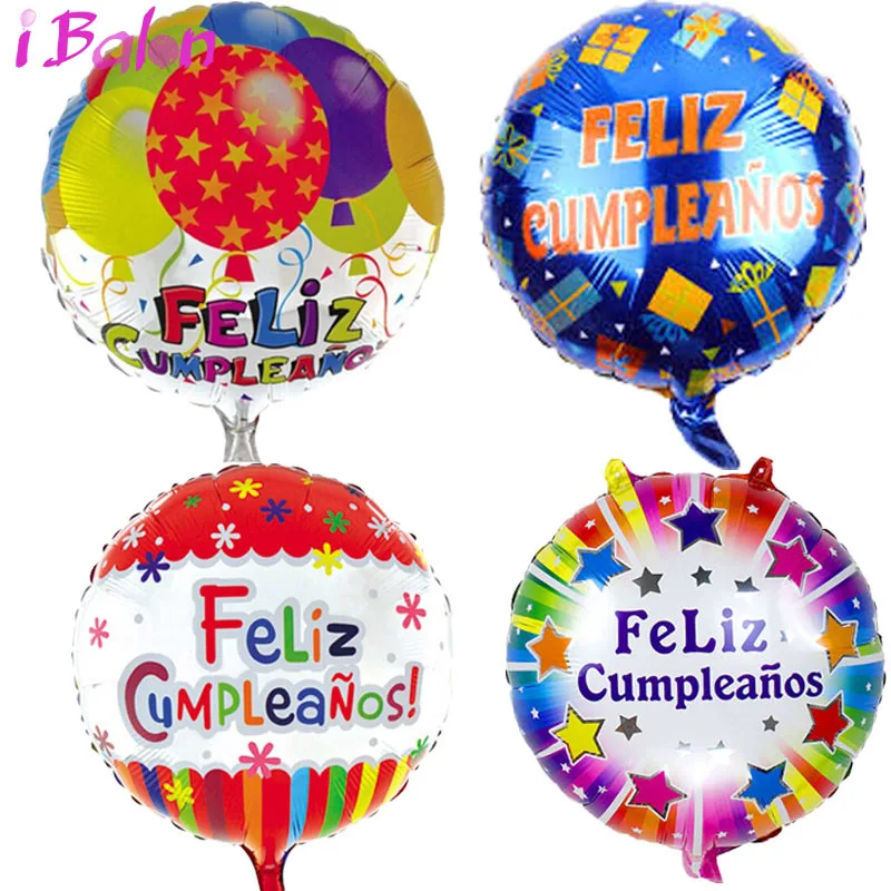 1 шт. 18 дюймов принадлежности для дня рождения испанский фелиз Cumpleanos Фольга Воздушный шар TE AMO Свадебный декор 10 дюймов Сердце Звезда воздушный шар