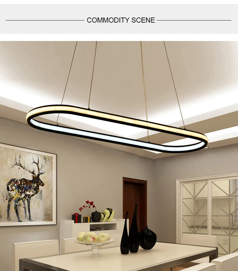 Double Glow Hanging Light Aluminum Modern Led Chandeliers Led Pendant Lighting Fixtures Living Dining Kitchen Room High Brightness Cheap Pendant