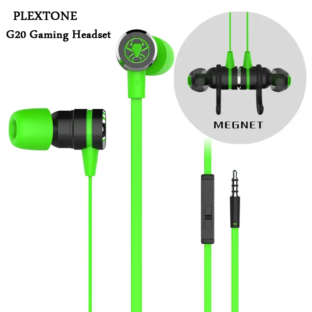Pk Razer V2 Plextone G電話コンピュータゲームイヤホンマグネットin 耳低音のイヤフォンヘッドフォンを分離するワット マイク Earbud Headphones Bass Earbudsgaming Earphone Aliexpress