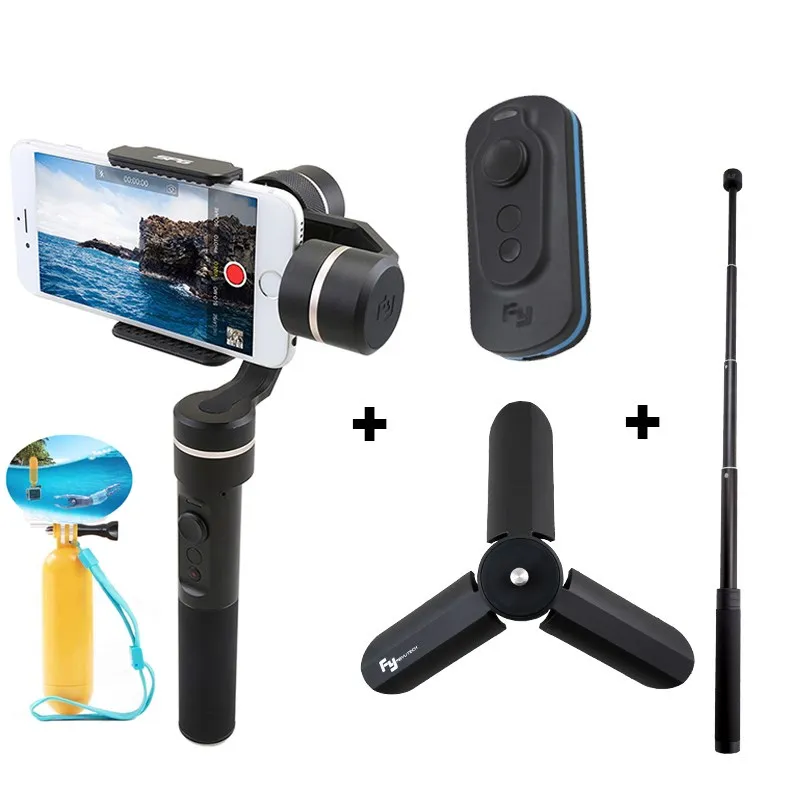 FeiyuTech Feiyu SPG Gimbal 3 оси брызг ручной карданный стабилизатор для iPhone X 8 7 6 Plus смартфон GoPro - Цвет: Серый