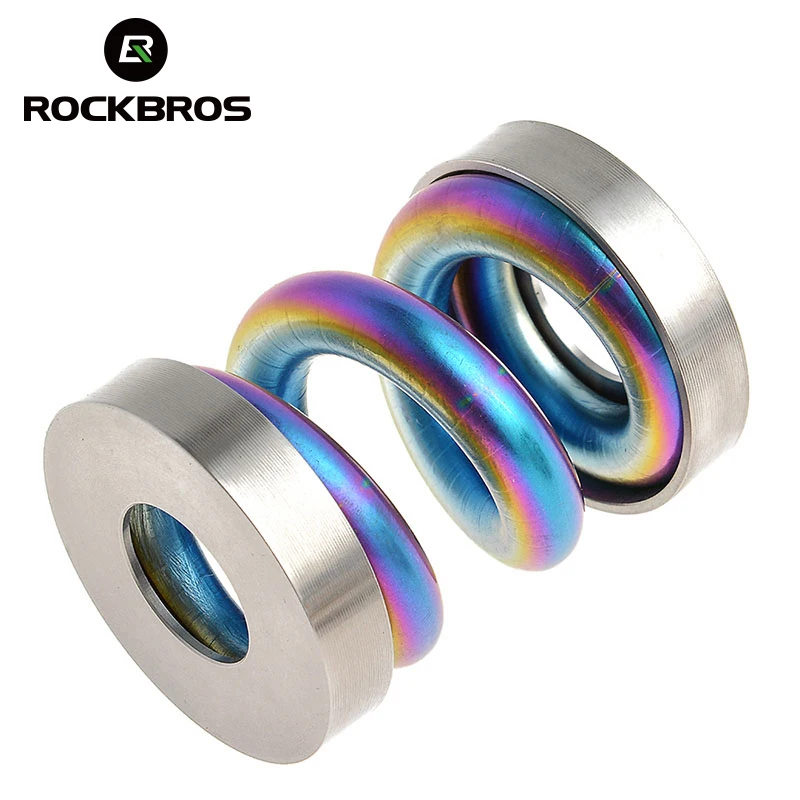 ROCKBROS Bike Shocks Titanium Brompton Bicycle Rear Coil Spring Suspension Outdoor Sports MTB Mountain Road Cycling Parts