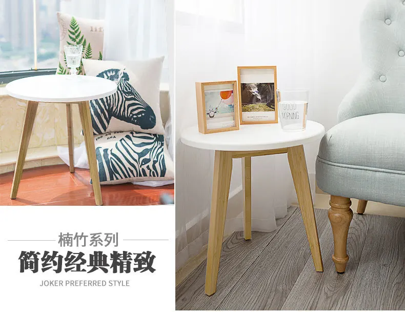 Eco-friendly Bamboo Creative Coffee Table Living room round tea table Side tables