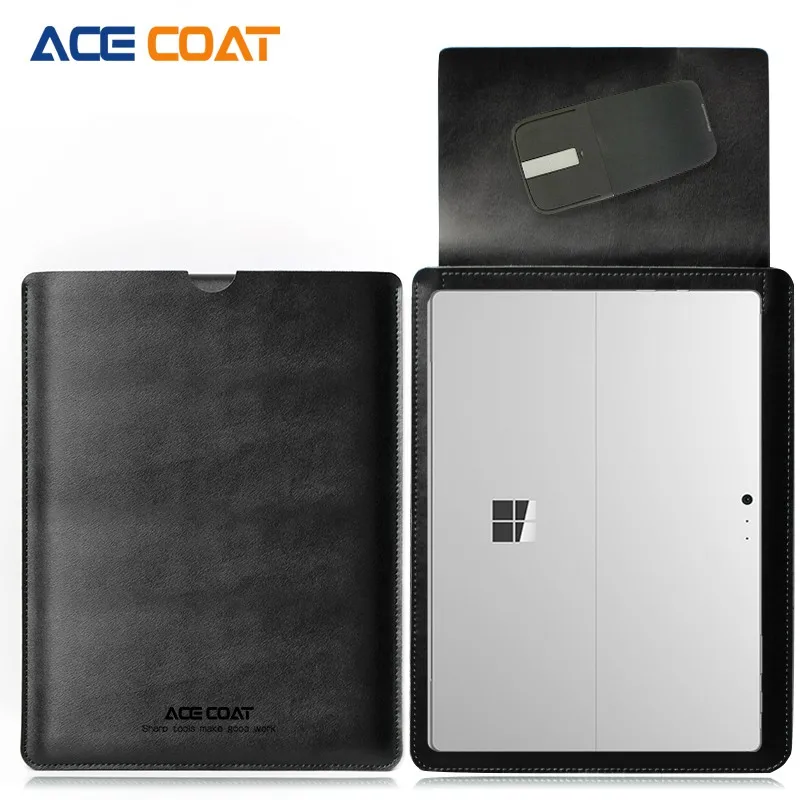 Чехол для ноутбука ACECOAT для microsoft Surface Pro7/Pro6/Pro5, мужская и женская сумка для ноутбука, чехол для ноутбука, для 12,3 дюймового планшета - Цвет: Black