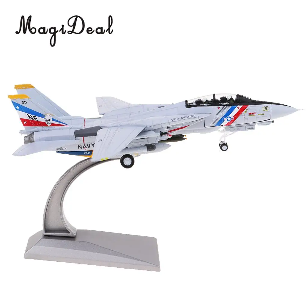 1/100 Alloy F-14 Tomcat Fighter American Military Plane Aeroplane Collection with Display Stand