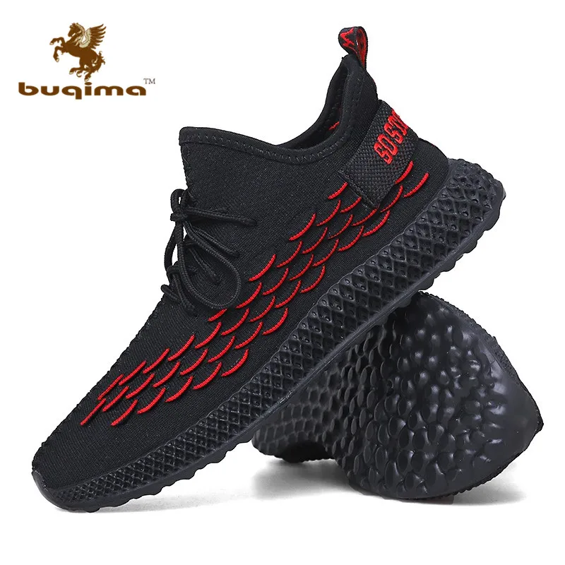 

buqima Lace Up Air Mesh Sneakers Men Casual Shoes Male Fashion Outdoor Walking FootwearTenis Masculino Adulto