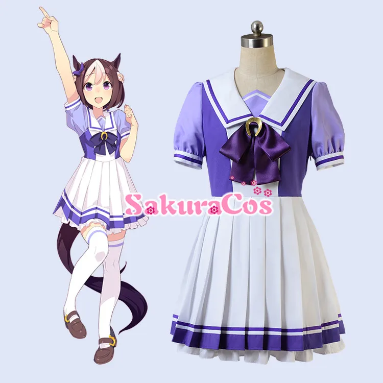 Anime! PrettyDerby Special Week SilenceSuzuka Vodka Lolita Uniform Cosplay Costume Maid Dress For Women 2018 New Hot Free Ship |