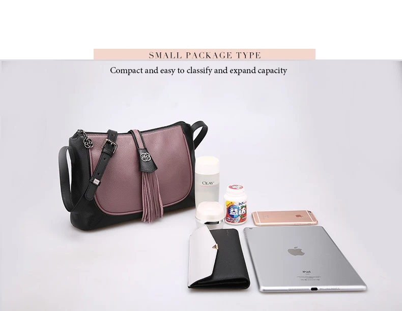 100%Top Cow Genuine Leather Women Handbag ShoulderBags Authentic Female Tassel Bag LadyTote Bag Fashion Brand Girl Messenger bag     H51240555 (6)