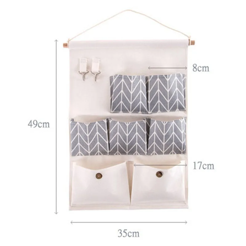 Rear Hanging Debris Storage Bag Foldable Hang Wall Dormitory Hanging Storage Organizador 2019 Hot Sale