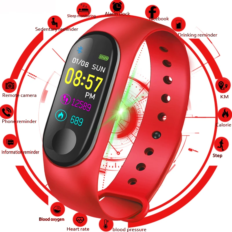 

Fitness Smart Watch Men Women Pedometer Heart Rate Monitor Running Sport Watch For Android IOS 2019