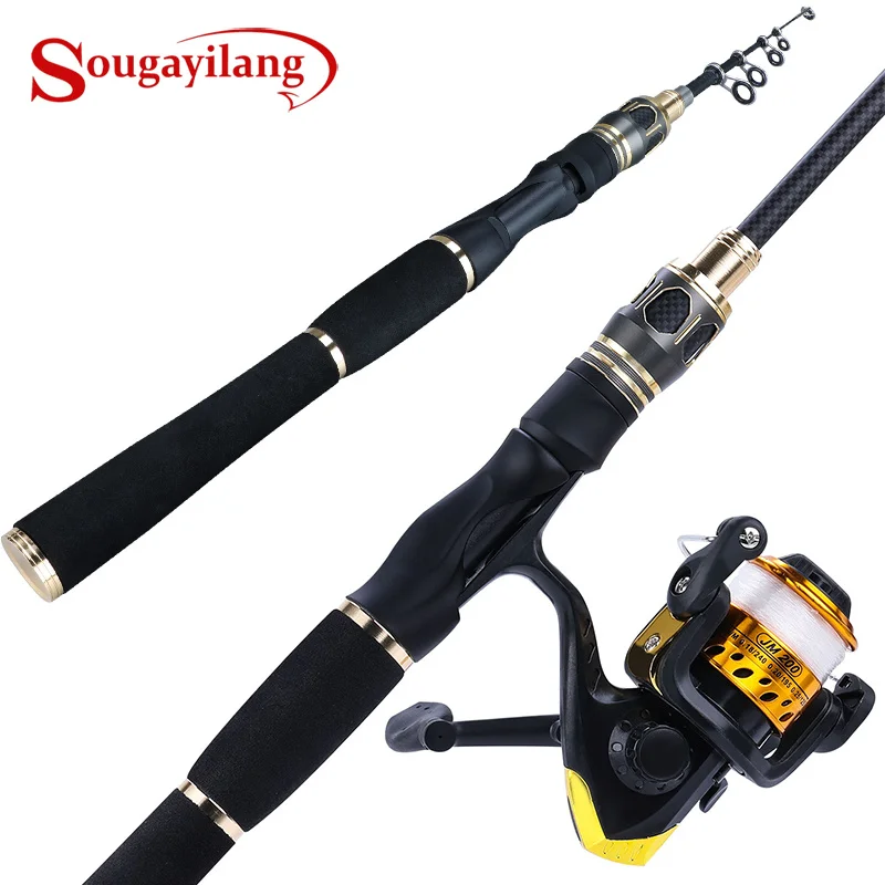 

Sougayilang Ice Fishing Rod Combo 1.8M Carbon Ultralight Weight Fishing Rod+ 5.2:1 Spinning Reel Fishing Tackle Set