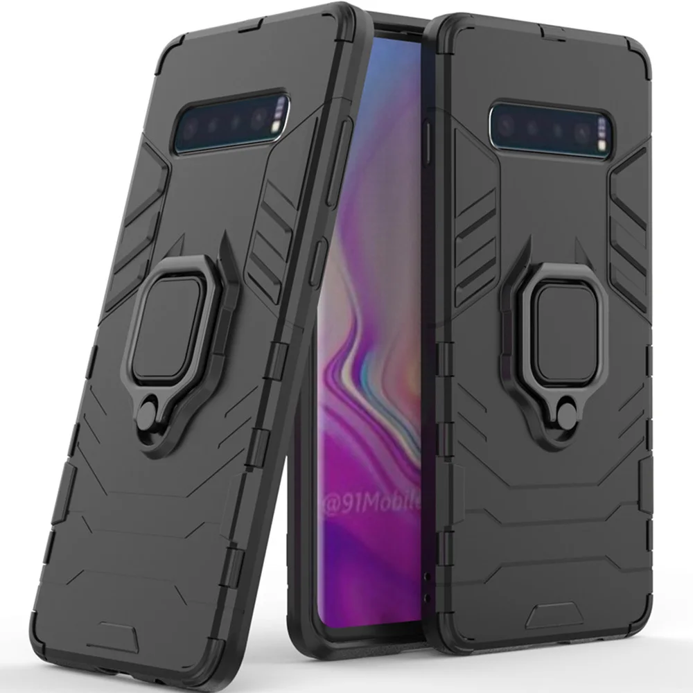 Чехол для Samsung Galaxy S10 Plus Силиконовый ТПУ и жесткий ультрароскошный армированный