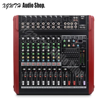 DJ Amplifier Mixer 8 Channel USB Bluetooth Mixing Console 500W + 500W High Power Audio Stage Equipment with + 48V Phantom Power
DJ Amplifier Mixer 8 Channel USB Bluetooth Mixing Console 500W + 500W High Power Audio Stage Equipment with + 48V Phantom Power