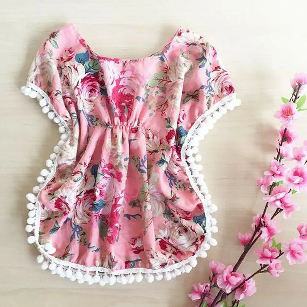 

2019 New Kid Toddler Floral Cover Up Summer Cardigan Tassel Shawl Baby Girl Sunsuit Top Beach Clothes 2-7Y