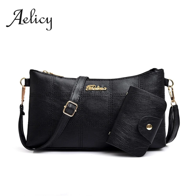 

Aelicy Mom handbags high quality PU leather travel messenger bag small shoulder bag middle-aged ladies summer soft leather bag