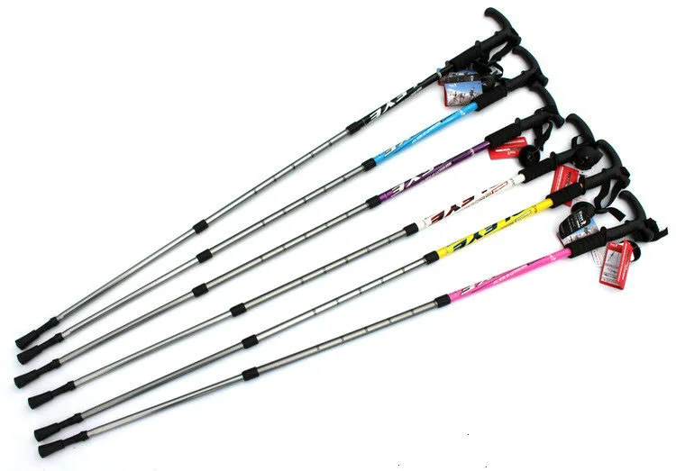 Hiking Folding Walking Stick Adjustable Mountain Climbing Stick Walking Poles Trekking Stick Rubber Tips for Walking Canes