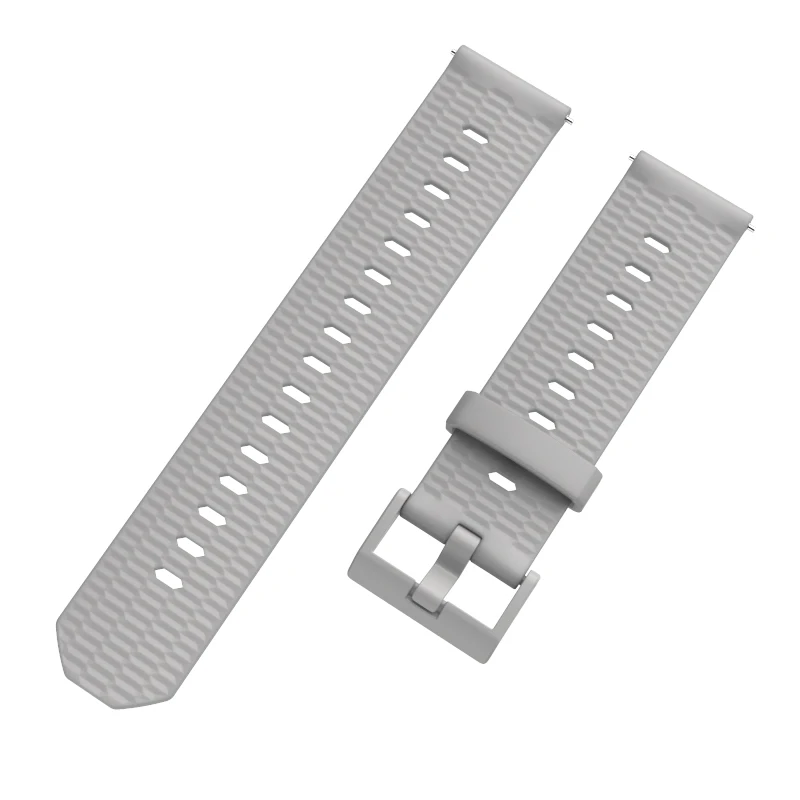 Mijobs 20 22 мм силиконовый браслет для Xiaomi Huami Amazfit Bip BIT PACE Band смарт часы браслет аксессуары браслеты ремни - Цвет: Gray