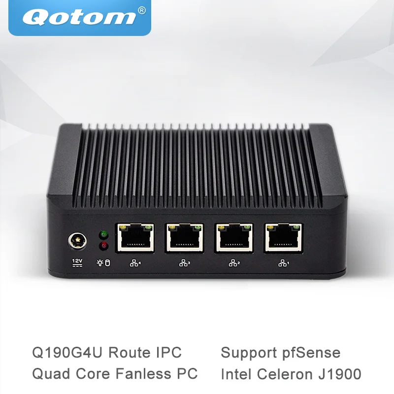 Мини ПК Qotom J1900 процессор с четырехъядерным Nano ITX 4 гигабитным NIC маршрутизатор