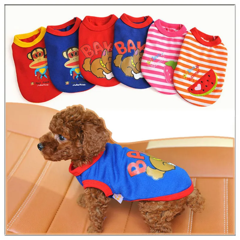 Summer Pet Dog Clothes for Small Dog XS/S/M Dog Shirt Cotton Puppy