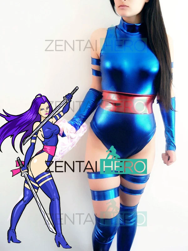 Бесплатная доставка 2019 костюмы на Хэллоуин сексуальные женщины X men Psylocke Косплей