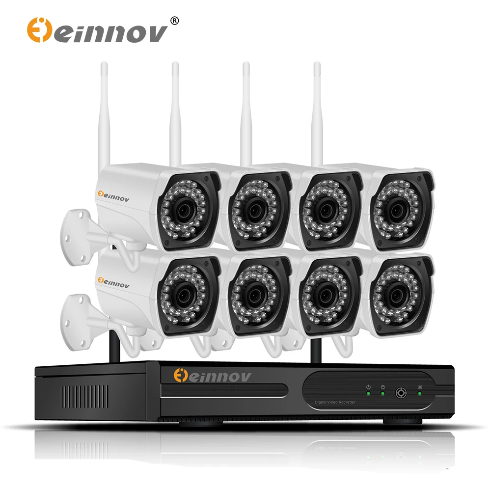 

Einnov 1080P 2MP Video Surveillance Kit IP Camera Home Wireless Security Camera System HDD P2P CCTV NVR Set IR Waterproof Night