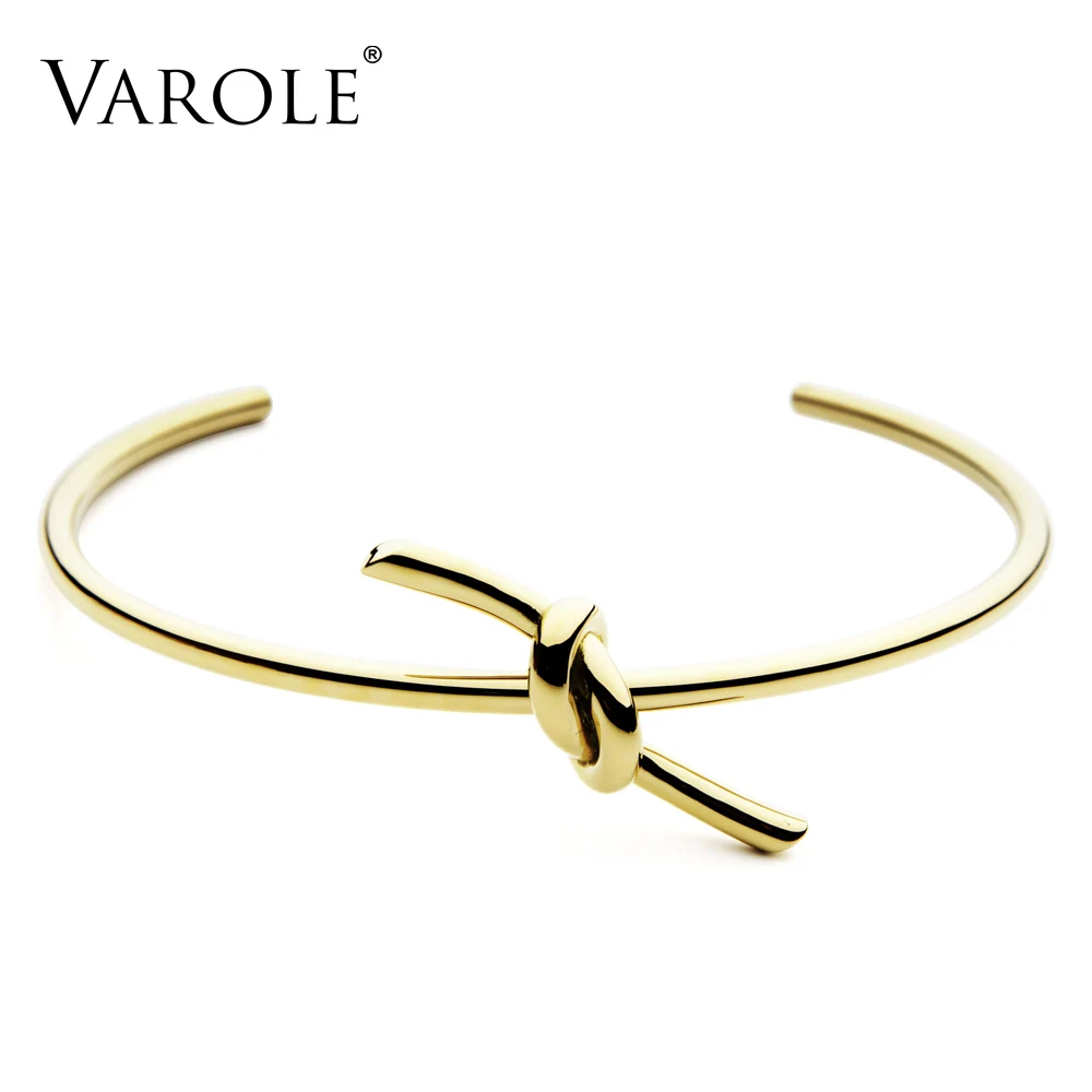 

VAROLE Rope Knotted Chokers Stainless Steel Exaggerated Necklace Gold Color Necklaces For Women Jewelry Collier Collares