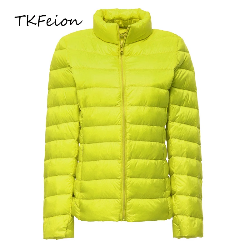 

Female Short Jackets 2019 Spring Autumn Womens Bomber Slim Coats Warm Duck Down Light Thin Factory Direct Sale Plus Size 6XL 7XL