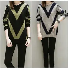 2017 autumn and winter new Korean fashion large size women fat mm loose casual bottoming shirt knitted sweater