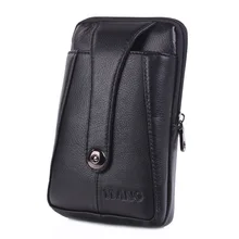 Мужская поясная сумка из воловьей кожи, чехол для мобильного телефона, крючок для кожи, кошелек на кнопках, винтажный ремень из натуральной кожи, поясная сумка