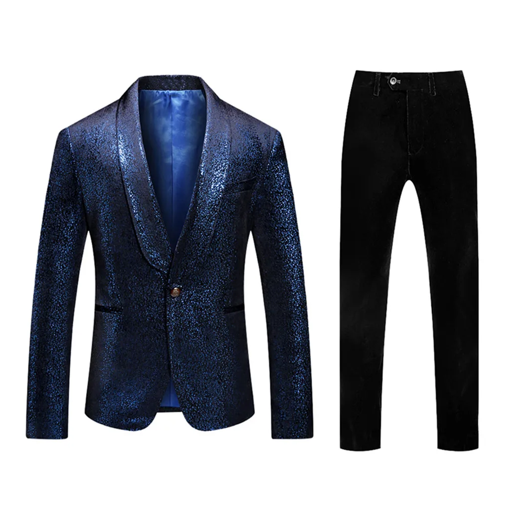 

Men's Suit Slim 2-Piece Suit Blazer Business Wedding Party Jacket & Pants Groomsman Wedding suit jacket pants Trousers Sets 7.23