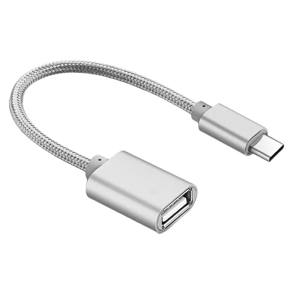 Металл USB C 3,1 Тип C штекерным USB OTG Женский синхронизации данных конвертер Кабель-адаптер - Цвет: sliver