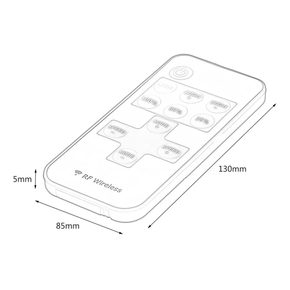 DC 5-24V 12A RF беспроводной пульт дистанционного управления мини-диммер для светодиодной ленты светильник 10 уровней 8 режимов
