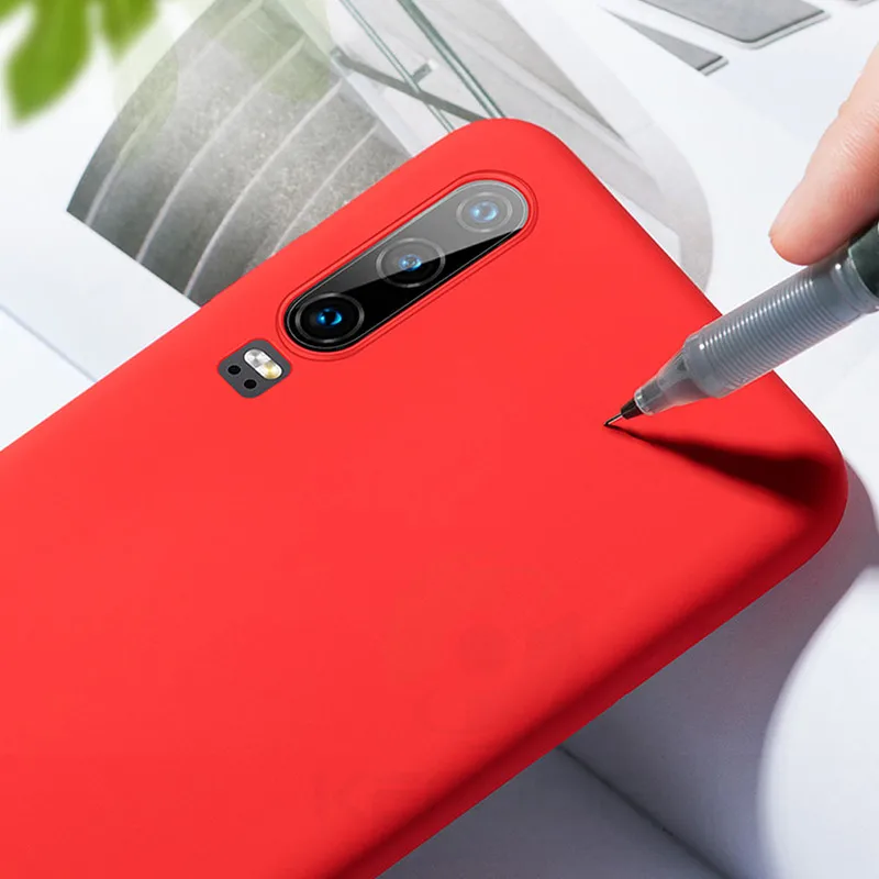 Чехол Keajor для Huawei P30 Pro летний жидкий силиконовый чехол мягкая задняя крышка Lite