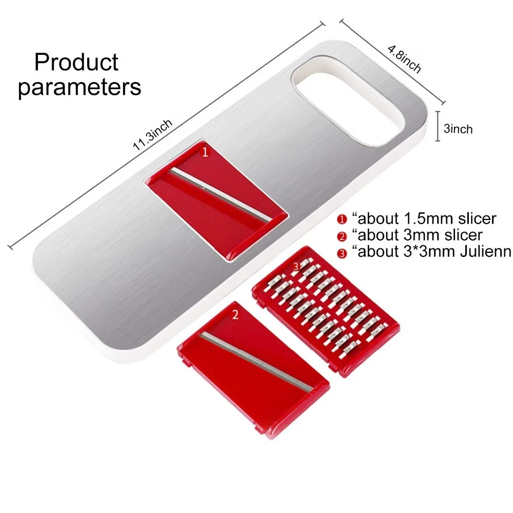 LMETJMA креативная Магнитная мандолина слайсер 3 в 1 из нержавеющей стали овощерезка с пальцем фрукты Жульен слайсер KC0099