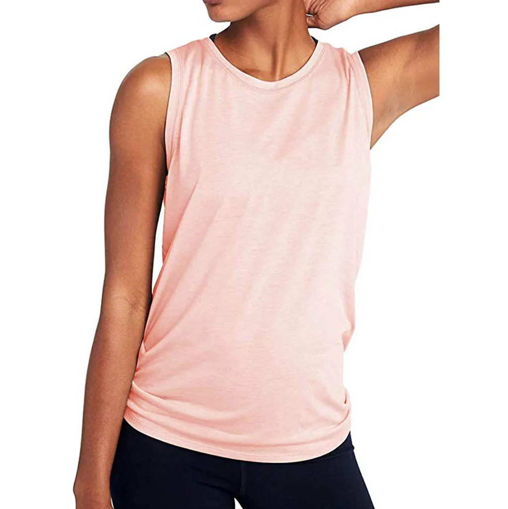 

Summer tops for women 2018 Women Cute Workout Mesh Shirts Casual Ladies Solid Color Tops Activewear Sexy Open Back Sports Tank