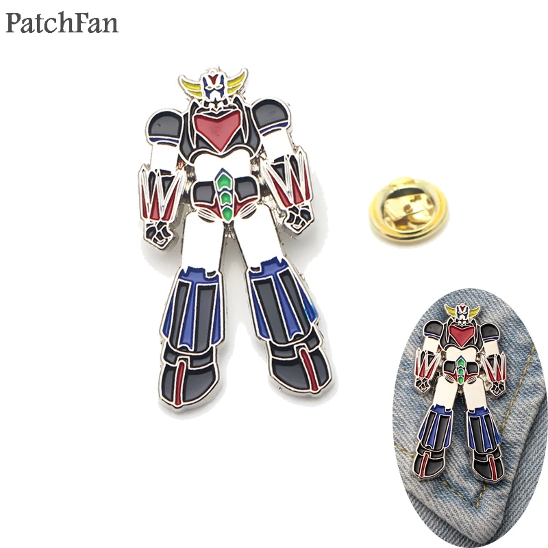 

Patchfan UFO Robot Grendizer Metal Zinc pins Trendy medal insignia backpack shirt clothes bag brooches badge for men women A1316