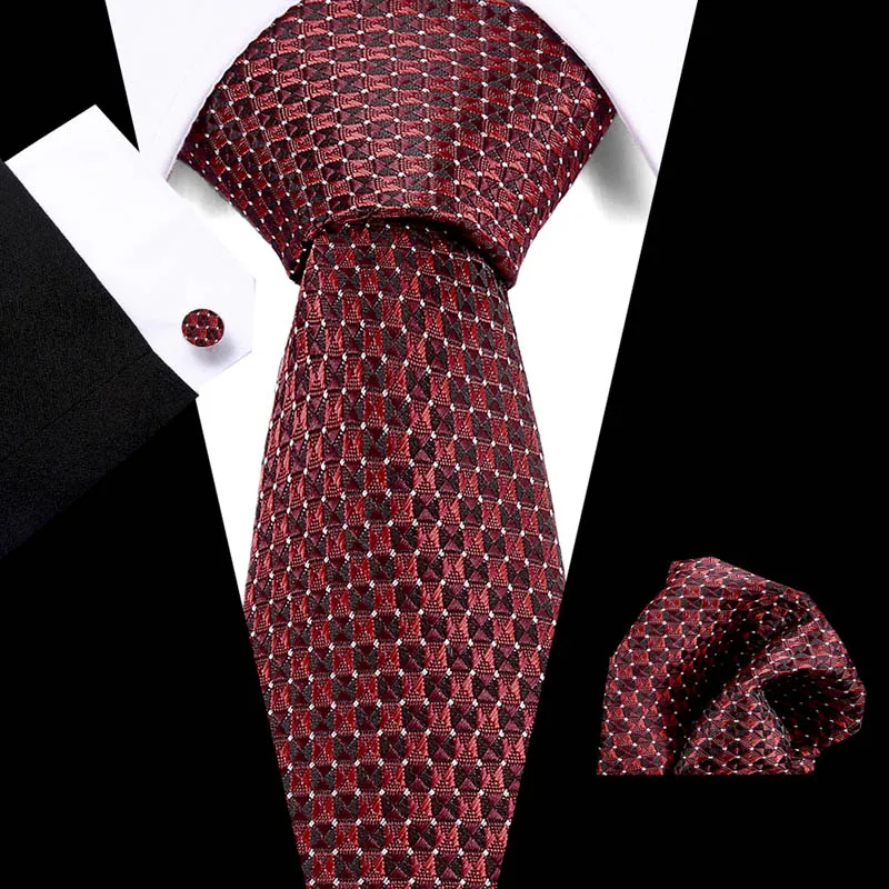 Joy alice, мужской брендовый роскошный галстук, Свадебный квадратный Карманный мужской галстук, шелковый галстук, набор, запонки, платок - Цвет: S83