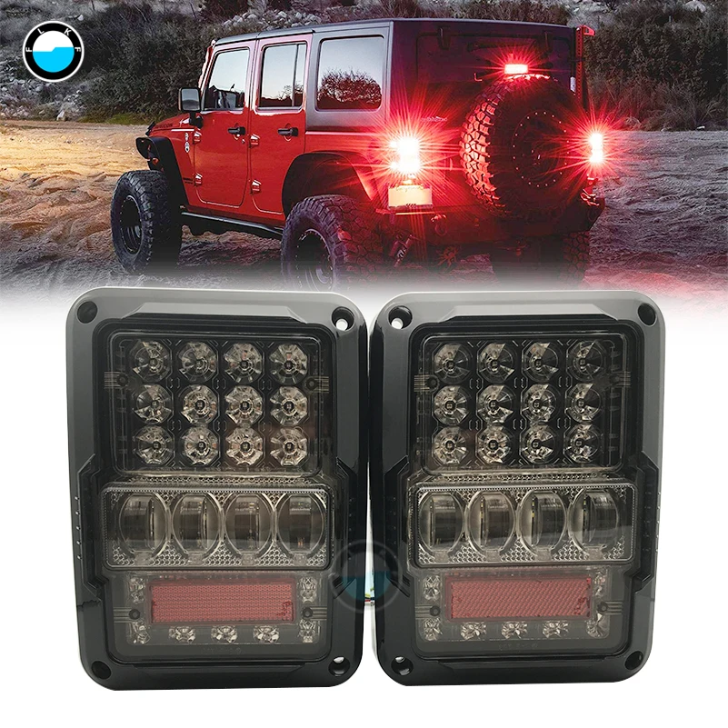 США/ЕС светодиодный стоп сигнал задние фонари прозрачные линзы для Jeep Wrangler