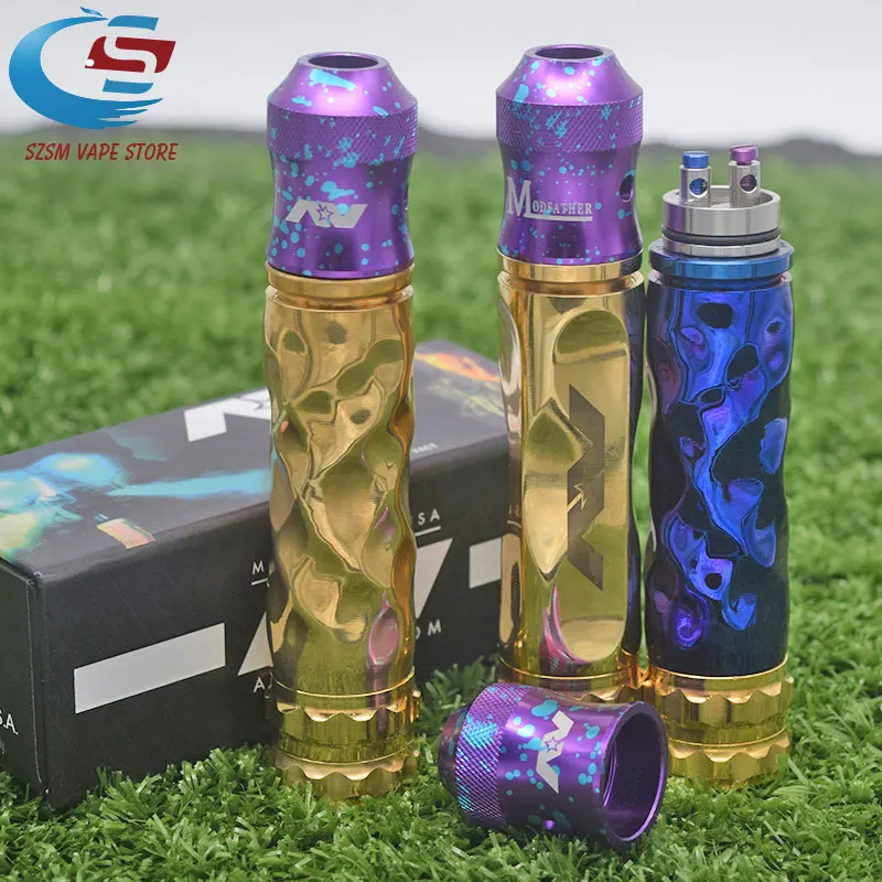 Avid Lyfe Gyre Mod AV латунь механический мод с 24 мм 2 пост битва колода RDA ModFather Cap вейп