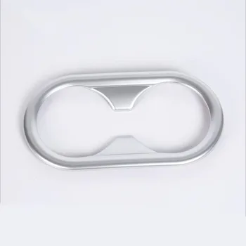 

For Hyundai ix35 2018 1PC ABS Chrome Matte Silver Car Rear Row Water Cup Cover Trim Car Styling Accessories