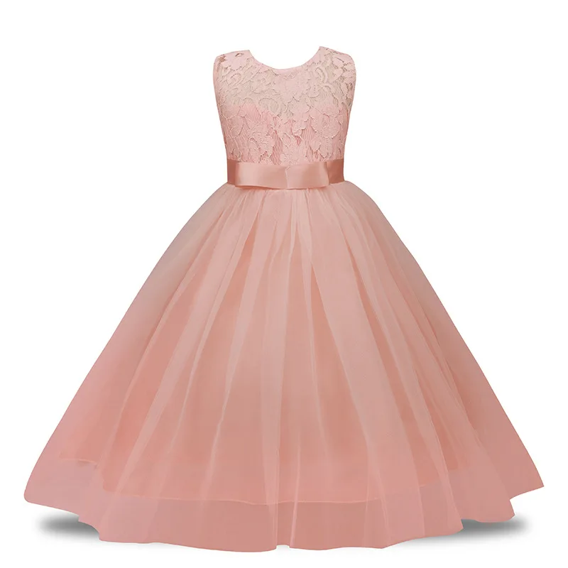 Disney Kids Dress for Girls Wedding Tulle Lace Long Girl Elegant Princess Party Pageant Formal Gown Teen Children | Детская одежда и