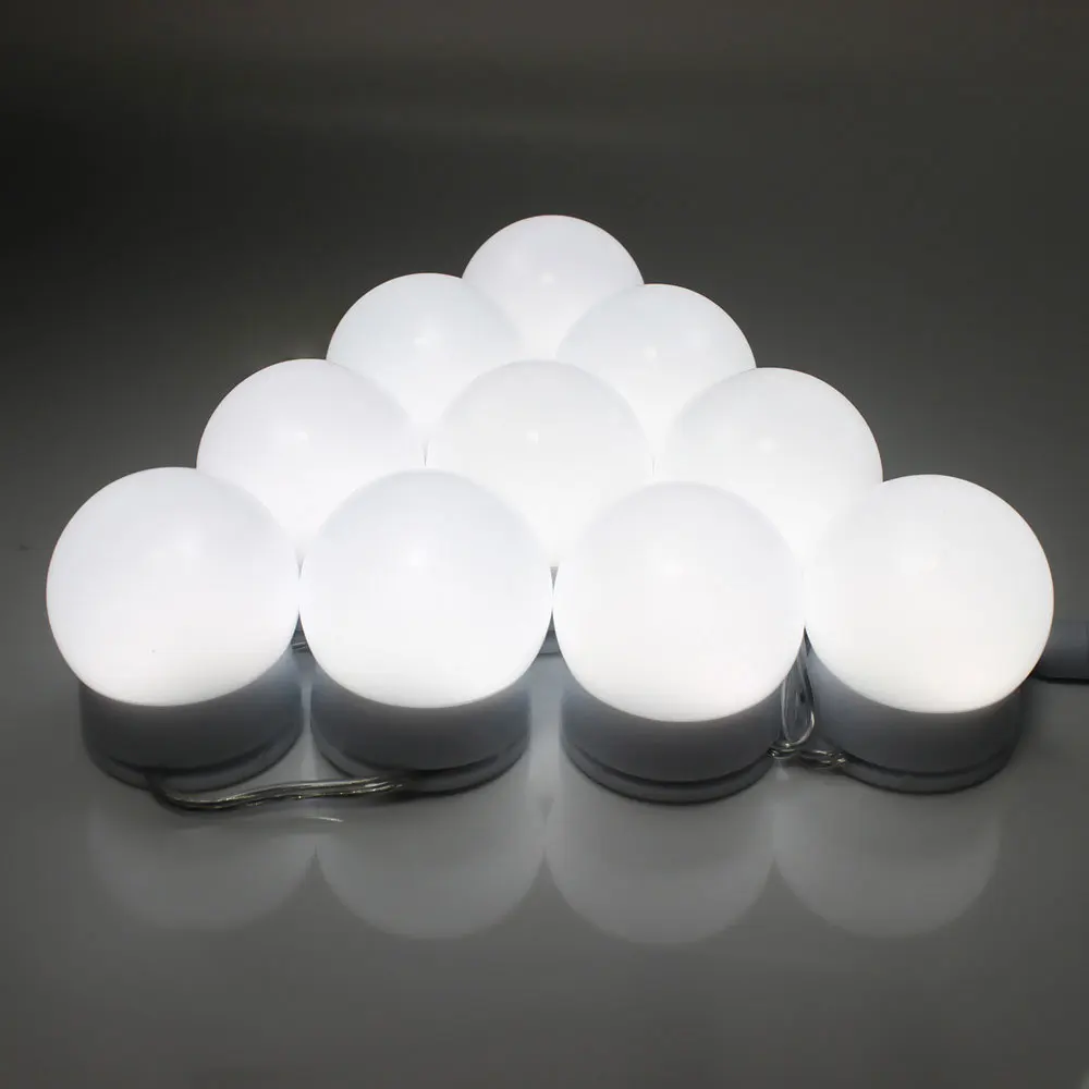  USB LED Mirror Lights Dimmable Hollywood Style Vanity Light Bulbs Bathroom Mirror Light for Makeup 