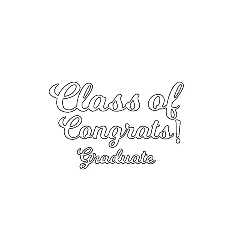 

YaMinSanNiO Graduation Words Metal Cutting Dies New 2019 Letter Dies Scrapbooking for Card Making Embossing Craft Die Cut