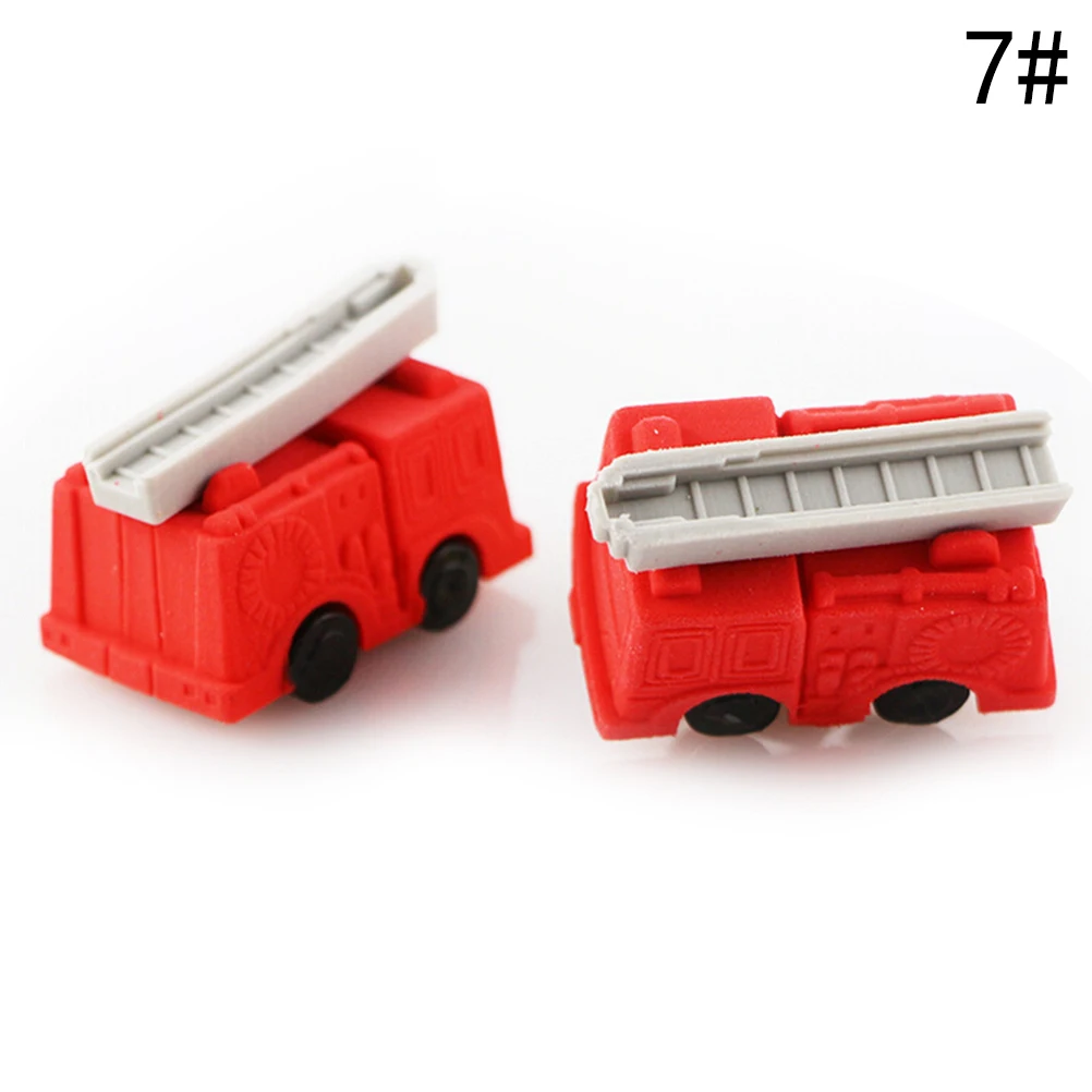 Новинка 3D маленький автомобиль резиновый ластик Kawaii Творческий Канцелярские Школьные принадлежности подарки для детей мальчик игрушка 1