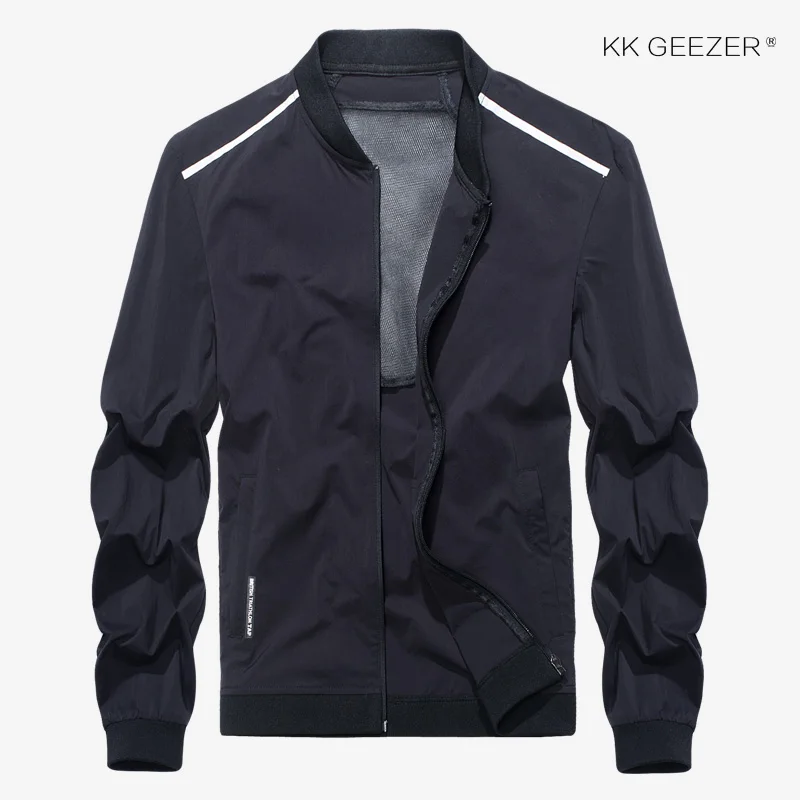 Reviews Men Jacket Spring Thin Waterproof Breathable Jacket High Quality Spring Autumn Zipper Windproof Loose Coat Overcoat Men Jacket