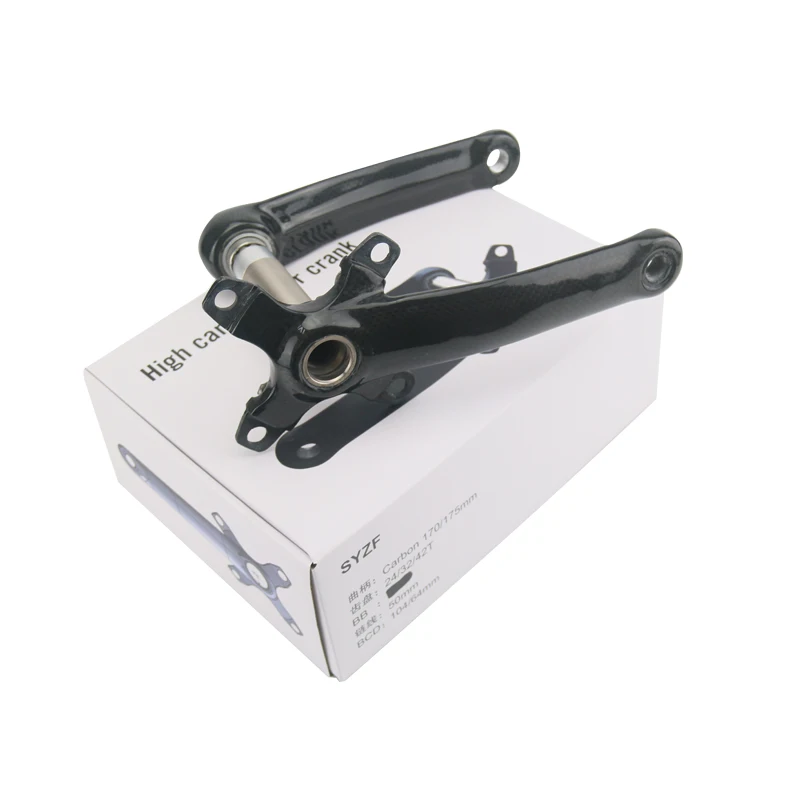 AERONOVA Mountain Bike Carbon Crank 104 BCD Mtb Crankset 170175mm 3K GlossyMatte Black Ultra-light Cycling Bicycle Crank (7)