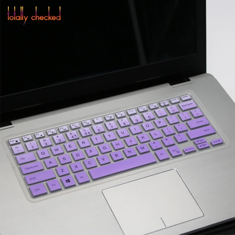 Ноутбук силиконовая клавиатура кожного покрова для выпуска DELL XPS 15 9570 и выпуска DELL XPS 15 9560 9550 15," Сумка для ноутбука - Цвет: fadepurple