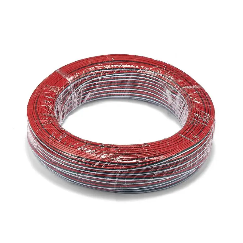 

3 Core Pin Extension Cable 100m 22AWG 0.3mm SM JST Plug Connector Power Electrical Wire For WS2812B WS2811 LED Rigid Strip Light