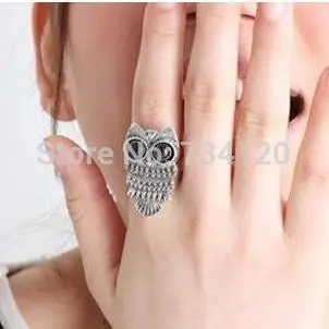 

vintage Style (Bronze\ silver plated ) Owl Ring jewelry wholesale finger rings for women,