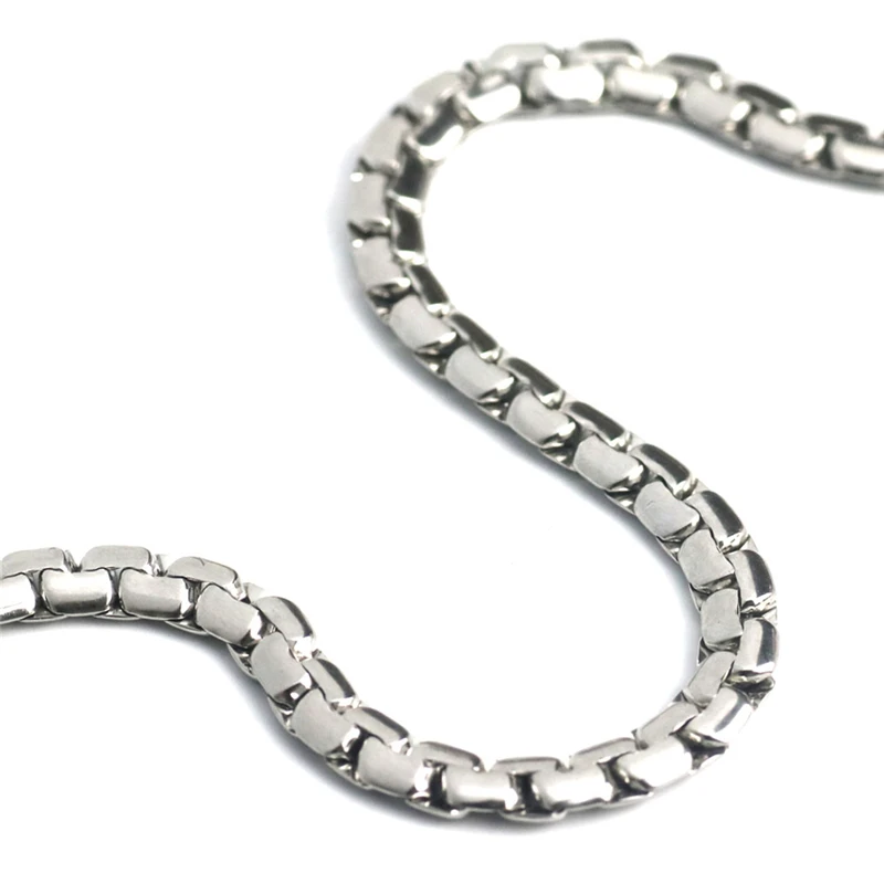 Buy Flat Box Chain 7mm Men Stainless Steel 316L