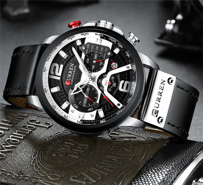 CURREN 8329 Relogio Masculino спортивные часы для мужчин лучший бренд класса люкс кварцевые мужские часы с хронографом и датой военные водонепроницаемые наручные часы